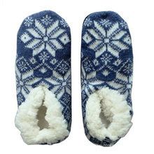 Snowflake Knitted Floor Shoe Socks for Spring Autumn and Winter